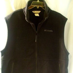 ‎ Men’s Columbia Black Fleece Full Zip Vest Size XL